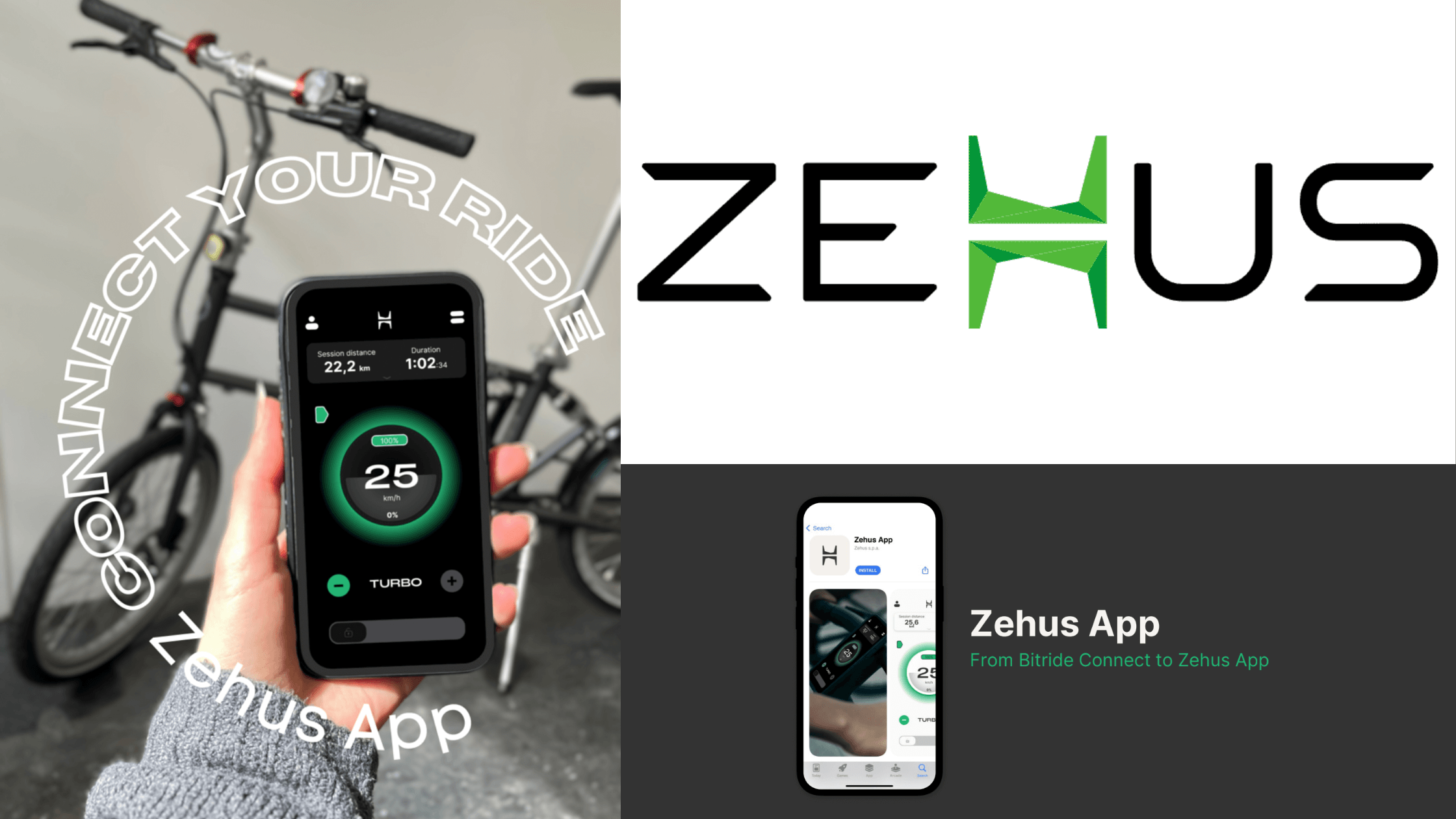 L'application VELLO Bike+ Bitride Connect devient l'application Zehus