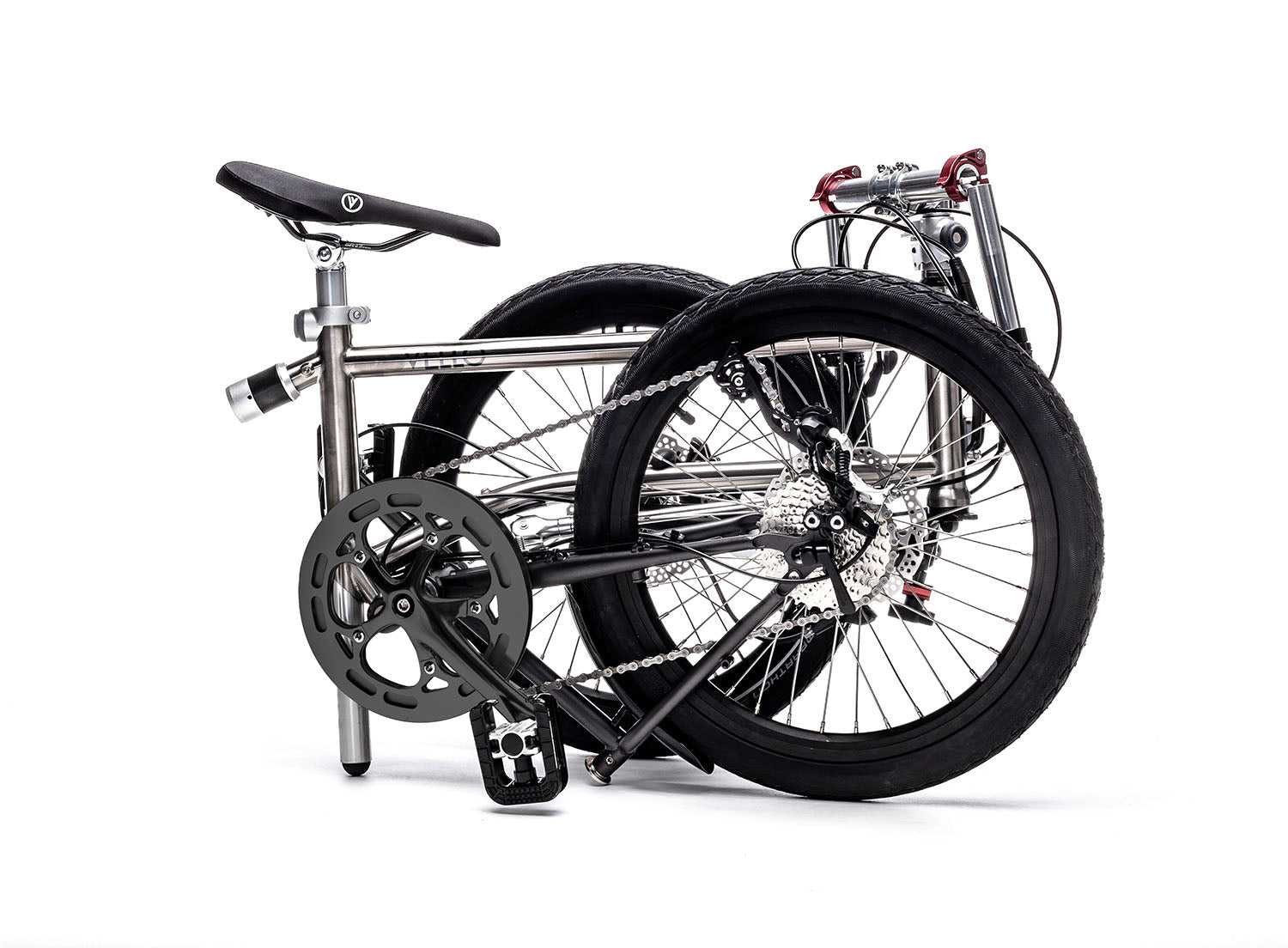 VELLO Bike Rocky Vélo pliant avec cadre en titane plié 